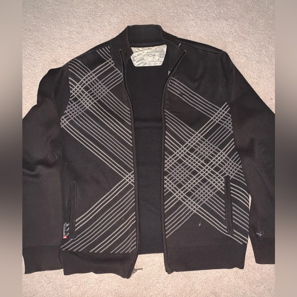 brown quiksilver zip up hoodie - Picture 1 of 5